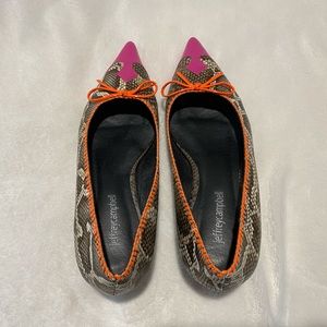 Jeffrey Campbell Snake Print Kitten Heels